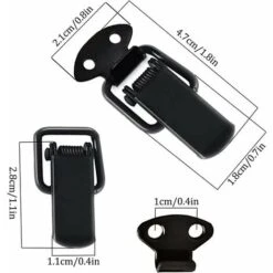 GP Moraillon Fermeture 8 Pcs Serrure Tension En Acier Inoxydable Serrure Caisse Verrouillage Du Levier Verrouillage Bascule Basculer La Fermeture Pour Coffret Boîte Tiroir Armoire Coffre Outils (201) -Fispool Magasin 75279841 3