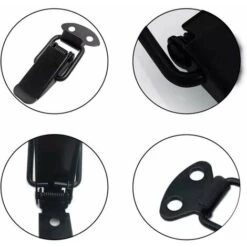 GP Moraillon Fermeture 8 Pcs Serrure Tension En Acier Inoxydable Serrure Caisse Verrouillage Du Levier Verrouillage Bascule Basculer La Fermeture Pour Coffret Boîte Tiroir Armoire Coffre Outils (201) -Fispool Magasin 75279841 4