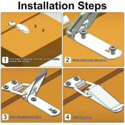 GP Moraillon Fermeture 8 Pcs Serrure Tension En Acier Inoxydable Serrure Caisse Verrouillage Du Levier Verrouillage Bascule Basculer La Fermeture Pour Coffret Boîte Tiroir Armoire Coffre Outils (201) -Fispool Magasin 75279841 5