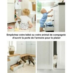 YIDOMDE Aimant Porte Placard 4 Pièces Loquet Magnetique Très Mince Loquets Magnétiques à Coller Aimant Fermeture Adhésif Meuble Aimant Puissant Pour Porte Coulissante Tiroirs Fenêtre Aimanté Armoire，T -Fispool Magasin 75333167 3