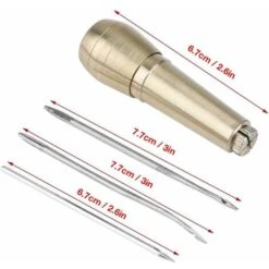 Poinçon De Couture En Cuir De Toile 3 Aiguilles Poinçon De Cuivre Poinçon De Couture Outil De Réparation De Chaussures En Cuir -Fispool Magasin 75582631 2