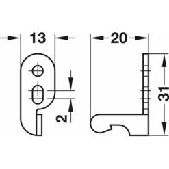 Loqueteau à Ressort Pour Ouverture Et Fermeture Avec Contre-pièce Et Aide De Butée Avec Vis En Acier Zingué Meuble Etagère Blocage Porte Fixation Armoire Cuisine -Fispool Magasin 76051807 3