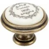 1x Bouton De Meuble 35mm Finition Porcelaine Bronze Vintage époque Rustique Maison Tiroir -Fispool Magasin 76392672 1