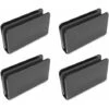 4x Contre-pièce Pour Loqueteau Magnétique à Pression Pour Porte En Verre En Acier Avec Couche Intermédiaire Autocollante En Mousse Vitre Vitrine Armoire Fixation Attache Plaque, 40 X 24,5mm Noir -Fispool Magasin 76392677 1