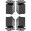 4x Pied De Meuble Carré 40 X 40mm Ajustable ±15 Mm En Plastique à Visser Meuble Tv Canapé Buffet Armoire Table Lit Bureau, Hauteur 60mm Finition Noir Mat -Fispool Magasin 76486722 1
