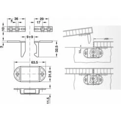 Loqueteau Ferme Porte Automatique Pour Meuble En Alliage Zingué Finition Nickelée à Visser Fermeture Cuisine Salon Salle De Bain Verrou Verouillage Armoire Commode Buffet Clavette -Fispool Magasin 77153219 2