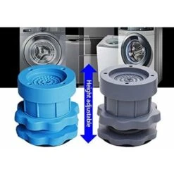 Lot De 4 Patins Antidérapants Et Réglables En Hauteur Pour Machine à Laver - Gris 8 Lot De 4 Patins Antidérapants Et Réglables En Hauteur Pour Machine à Laver - Gris -Fispool Magasin 77638322 2
