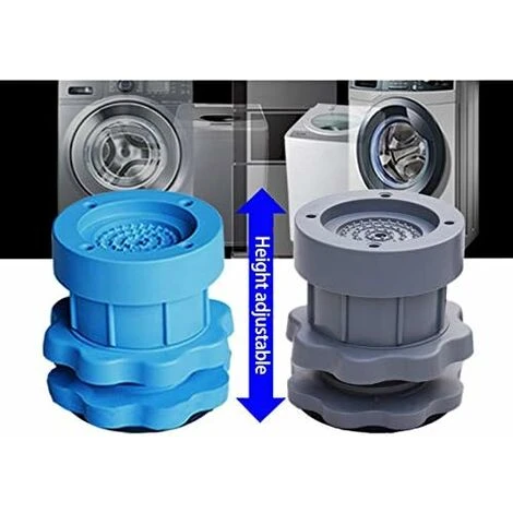 Lot De 4 Patins Antidérapants Et Réglables En Hauteur Pour Machine à Laver - Gris 4 Lot De 4 Patins Antidérapants Et Réglables En Hauteur Pour Machine à Laver - Gris – Image 2