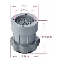 Lot De 4 Patins Antidérapants Et Réglables En Hauteur Pour Machine à Laver - Gris 9 Lot De 4 Patins Antidérapants Et Réglables En Hauteur Pour Machine à Laver - Gris -Fispool Magasin 77638322 3