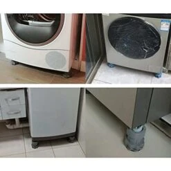 Lot De 4 Patins Antidérapants Et Réglables En Hauteur Pour Machine à Laver - Gris 10 Lot De 4 Patins Antidérapants Et Réglables En Hauteur Pour Machine à Laver - Gris -Fispool Magasin 77638322 4