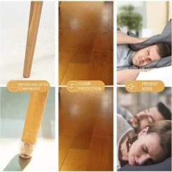 16 Pièces Rond Carré Silicone Protection Meubles Pied Tapis Anti-rayures Protecteur 26-31mm -Fispool Magasin 77638470 3