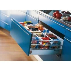 Coulisses à Galets (gauche Et Droite) BLUM Metabox C15 Fermeture Automatique Sortie Partielle 25kg Par Paire Blanc Crème RAL 9001 Acier Tiroir Coulissant Caisson Cuisine Salle De Bain, 350mm Extension -Fispool Magasin 78047131 3