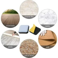 24 PCS Patins Glisseurs Pour Meubles Auto-adhésifs Patins En Téflon Pour Meubles Carrés Patin De Chaise En Teflon 2525mm Patin Glisseur Pour Chaise, Canapé, Bureau, Table, Fauteuil -Fispool Magasin 78572758 5