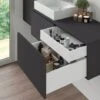 Kit De Tiroir Cuisine Avec Fermeture Amortie, Gris Anthracite, Profondeur 500 Mm Hauteur 131mm Emuca