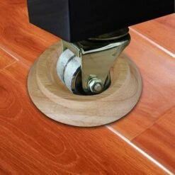 Blue Dream Lot De 4 Coupelles En Bois Dur - Tampons De Protection Pour Pieds De Meuble Chêne Naturel. -Fispool Magasin 78909441 5