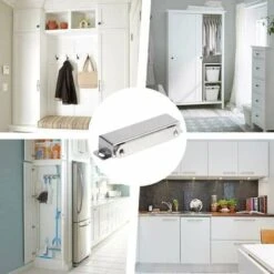 Porte Magnétique Catch 30kg Pull Strong Magnet Armoire Loches Matériel Magnétique Acier Inoxydable Porte Chromée Fermer Pour La Salle De Bain Cuisine Porte Coulissante Armoire De Fenêtre (60lbs Forge -Fispool Magasin 78949761 4
