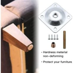 Lot De 4 Plaques De Montage De Pieds De Meubles Metal Carré Plaques De Fixation Avec Boulons De Suspension Et Vis Adaptateurs Fourniture Pour Table Fauteuil Jambes De Canapé Sièges - Argent 10 Lot De 4 Plaques De Montage De Pieds De Meubles Metal Carré Plaques De Fixation Avec Boulons De Suspension Et Vis Adaptateurs Fourniture Pour Table Fauteuil Jambes De Canapé Sièges - Argent -Fispool Magasin 79293820 4