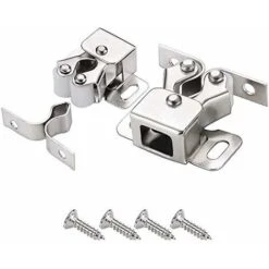 Ferme-portes 8 Pièces Argent Poli Fermetures Pour Portes, Placards Et Tiroirs,Armoire Catches