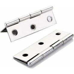 10 Pcs En Acier Inoxydable Meubles De Maison Matériel Charnière De Porte Long 75 Mm X 50 Mm