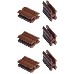 6x Système De Fixation Invisible à Queue D'aronde Plastique Marron 13 X 7,3 X20mm Emboîtement Double Sans Vissage Connecteur Rainure Menuiserie Bois Meuble Clipsage Moulure