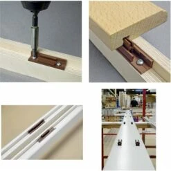 5x Adaptateur Rainure Pour Système De Fixation à Queue D'aronde à Visser Coller Clouer Plastique Marron Invisible Connecteur Menuiserie Bois Meuble Clipsage Moulure Klick -Fispool Magasin 80237113 4