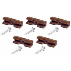 5x Connecteur Queue D'aronde à Visser Plastique Marron Invisible Meunuiserie Bois Meuble Clipsage Moulure Fenêtre Klick