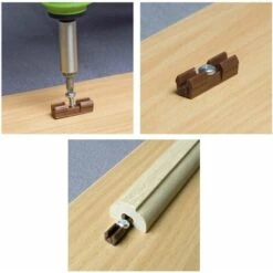5x Connecteur Queue D'aronde à Visser Plastique Marron Invisible Meunuiserie Bois Meuble Clipsage Moulure Fenêtre Klick -Fispool Magasin 80237128 4