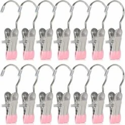 Pince à Crochet De 20 Pièces Pour Bottes, Pince à Crochet Rose, Pince à Crochet, Pince à Crochet Pour Vêtements - Pince Portative En Acier Inoxydable Pour Les Voyages à Domicile