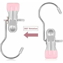 Pince à Crochet De 20 Pièces Pour Bottes, Pince à Crochet Rose, Pince à Crochet, Pince à Crochet Pour Vêtements - Pince Portative En Acier Inoxydable Pour Les Voyages à Domicile -Fispool Magasin 80283603 3
