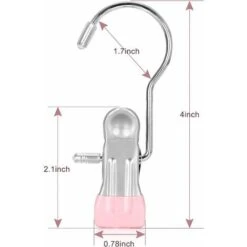 Pince à Crochet De 20 Pièces Pour Bottes, Pince à Crochet Rose, Pince à Crochet, Pince à Crochet Pour Vêtements - Pince Portative En Acier Inoxydable Pour Les Voyages à Domicile -Fispool Magasin 80283603 4