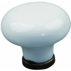 Bouton De Meuble Finition Laiton Porcelaine Céramique Beige 30mm à Visser Vintage Antique Style Porte Poignée Commode Tiroir Armoire Maison