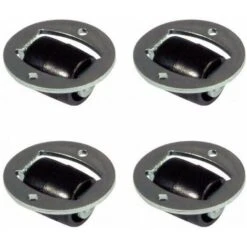 4x Roulette Fixe Complément Plaque Ferrure Pivotante 360° Ø26mm Hauteur 13mm Plastique Delrin Et Acier Zingué Galet Meuble TV Rangement Plante Table Chaise