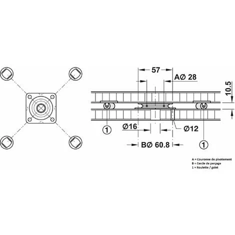 4x Roulette Fixe Complément Plaque Ferrure Pivotante 360° Ø26mm Hauteur 13mm Plastique Delrin Et Acier Zingué Galet Meuble TV Rangement Plante Table Chaise 5 4x Roulette Fixe Complément Plaque Ferrure Pivotante 360° Ø26mm Hauteur 13mm Plastique Delrin Et Acier Zingué Galet Meuble TV Rangement Plante Table Chaise – Image 3