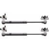 2x Vérin à Gaz Automatique Inférieur Blanc Meuble Hydraulique Ressort Amortisseur Porte Bras Charnière, 80N