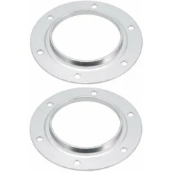 2x Plaque De Fixation Ronde Pour Pied De Table Ø Int. 64mm Ø Ext. 105mm En Acier à Visser Bride Adaptateur Couronne Connecteur Collerette Meuble Support