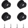 Pince à Verre, 4 Pièces De Support D’Étagère En Verre Support Tablette Verre Noir, Fixation Tablette Verre Réglable, Demi-Rondes, En Alliage D'Aluminium, Pour Verre De 6 à 8 Mm D'Épaisseur,