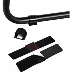 Lot De 18 Patins De Meubles En Feutre Enveloppants Avec Attaches Auto-agrippantes, Protecteurs De Tubes Pour Patins De Sol Compatibles Avec La Plupart Des Rails De Chaise (noir)