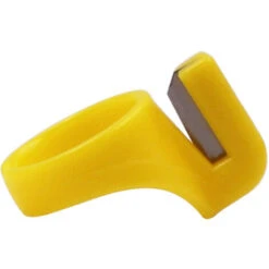 2 Pcs Doigt Lame Aiguille Artisanat Ménage En Plastique Dé À Coudre Boucle Fil Machine De Découpe DIY Ménage Machine À Coudre Accessoires Jaune