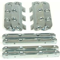 Kit De Ferrures D'assemblage Pour Un Lit Fixation Des Côtés à La Tête Et Au Pied De Lit En Acier Galvanisé 130mm 4 Mâles Et 4 Femelles Meuble Chambre Support Connecteur Rail Réparation Sommier Latte C