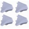 4x Connecteur Angle Intérieur Rentrant Jonction D'angle 90° Pour Profil Décoratif Plinthe Moulure 36 X 36mm Extrémité Coin Finition Plan De Travail Cuisine Salle De Bain Meuble, En Plastique Gris