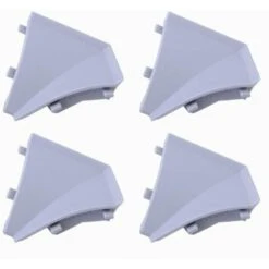 4x Connecteur Angle Intérieur Rentrant Jonction D'angle 90° Pour Profil Décoratif Plinthe Moulure 36 X 36mm Extrémité Coin Finition Plan De Travail Cuisine Salle De Bain Meuble, En Plastique Gris