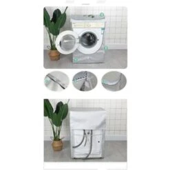 Housse De Sèche-linge à Pompe à Chaleur Pour Lave-linge, Housse Pour Lave-linge Et Sèche-linge à Chargement Frontal, 55 60 85 Cm, étanche, Anti-poussière, Anti-UV, Anti-âge -Fispool Magasin 81272016 5