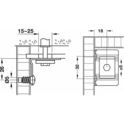 Equerre D'assemblage Ferrure De Suspension Pour élément Haut Capacité De Charge 150kg En Acier Connecteur Angle Couvercle Caisson Meuble, Cache En Plastique Blanc -Fispool Magasin 81611473 3