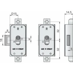 Serrure Espagnolette Clé Remplacement Meuble Buffet Ancien Décoration Rustique Armoire Vintage, Droite -Fispool Magasin 81611484 3