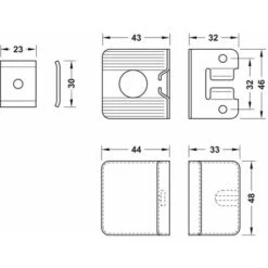 4x Equerre D'assemblage Ferrure De Suspension Pour élément Haut Capacité De Charge 90kg Par Paire En Acier à Visser Connecteur Angle Couvercle Caisson Meuble Capuchon, Cache En Plastique Marron -Fispool Magasin 81611493 3