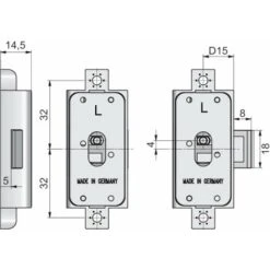 Serrure Espagnolette Clé Remplacement Meuble Buffet Ancien Décoration Rustique Armoire Vintage, Gauche -Fispool Magasin 81611494 3