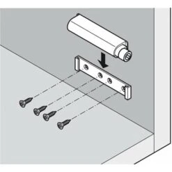 Loqueteau à Pression Avec Ressort Magnétique Ajustable ± 5mm Et Plaque D'adaptation Sans Contre Pièce Universel Porte Placard Tiroir Meuble Verrouillage Push To Open Loquet Aimant, En Plastique Gris -Fispool Magasin 81611497 3