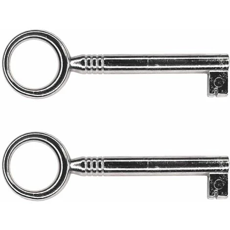 2x Clé De Meuble Ronde 70 Mm Chromé Remplacement Ancien Serrure Décoration Rustique Armoire Vintage 3 2x Clé De Meuble Ronde 70 Mm Chromé Remplacement Ancien Serrure Décoration Rustique Armoire Vintage