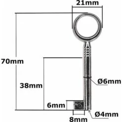 2x Clé De Meuble Ronde 70 Mm Chromé Remplacement Ancien Serrure Décoration Rustique Armoire Vintage 7 2x Clé De Meuble Ronde 70 Mm Chromé Remplacement Ancien Serrure Décoration Rustique Armoire Vintage -Fispool Magasin 82676979 3