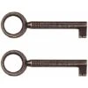 2x Clé De Meuble Ronde 70 Mm Brunie Remplacement Ancien Serrure Décoration Rustique Armoire Vintage -Fispool Magasin 82676985 1